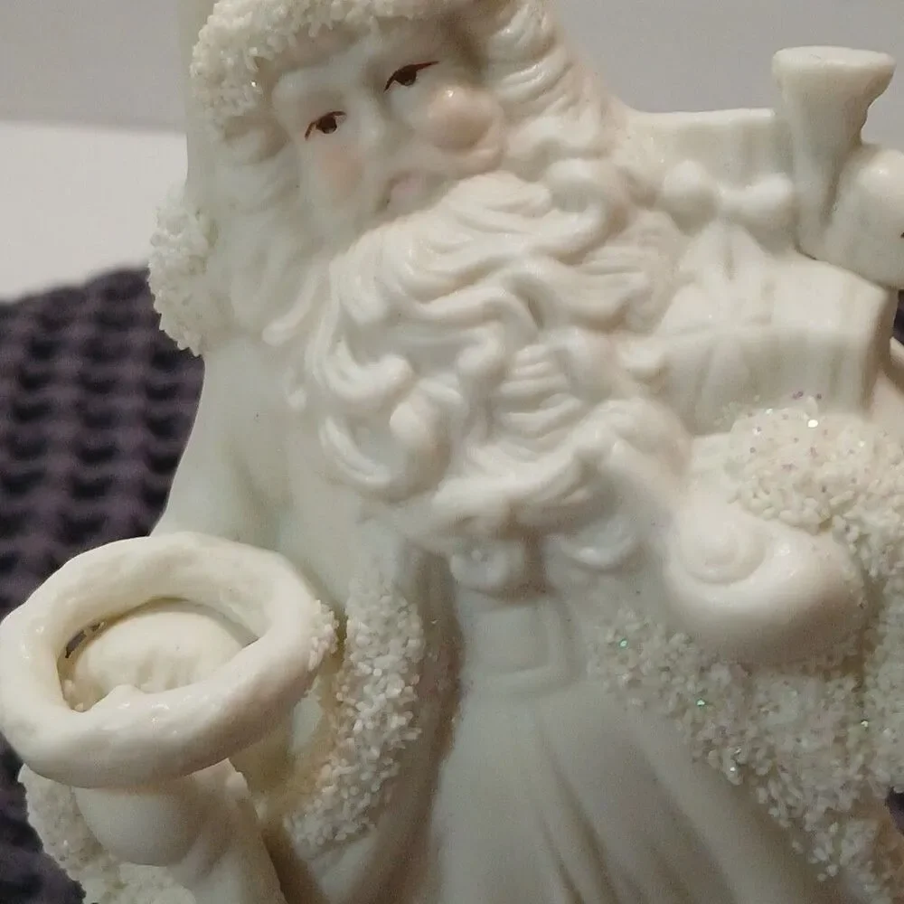 Vintage K's Collection Father Christmas Holding Cane Presents 6